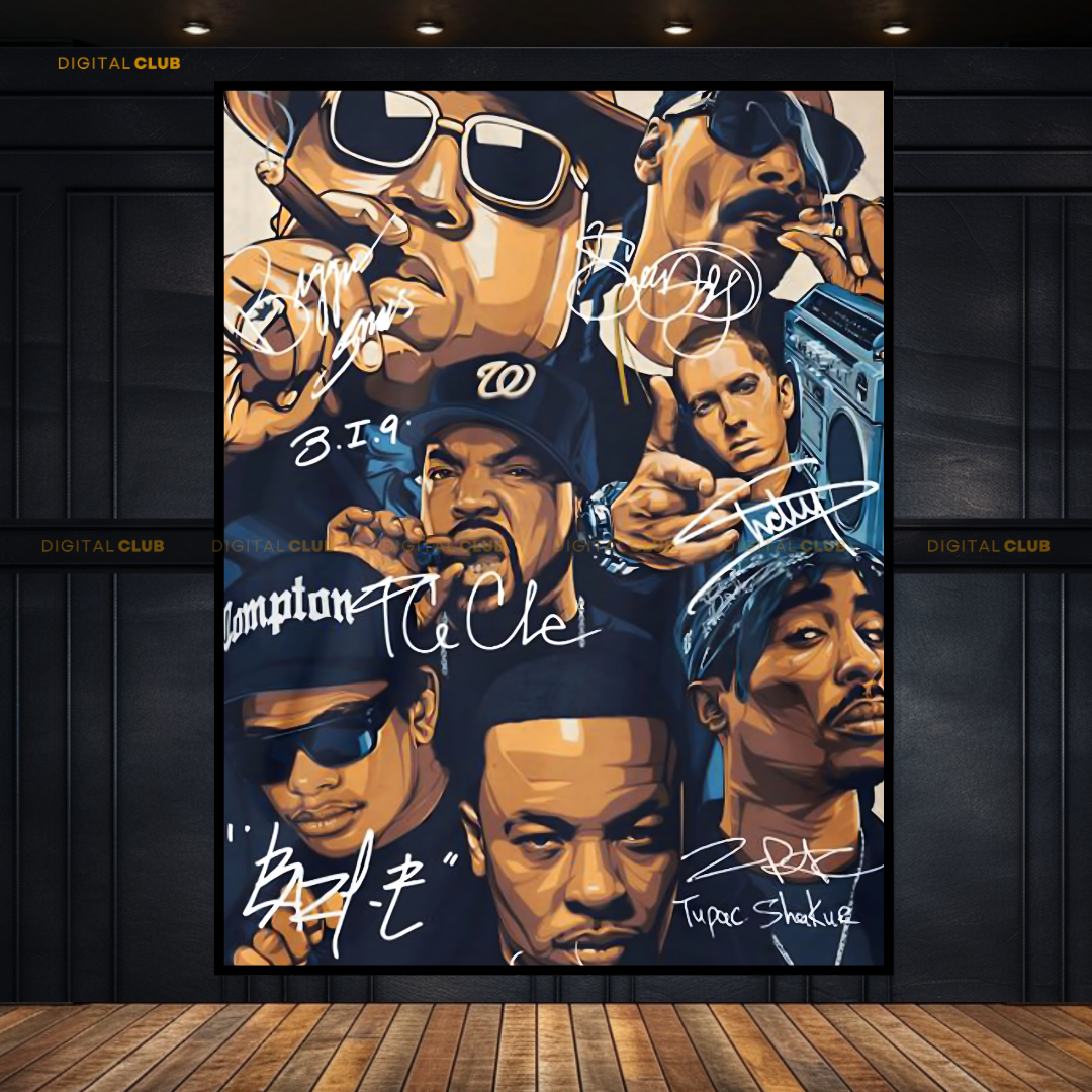 Legend Rappers Signed Premium Wall Art