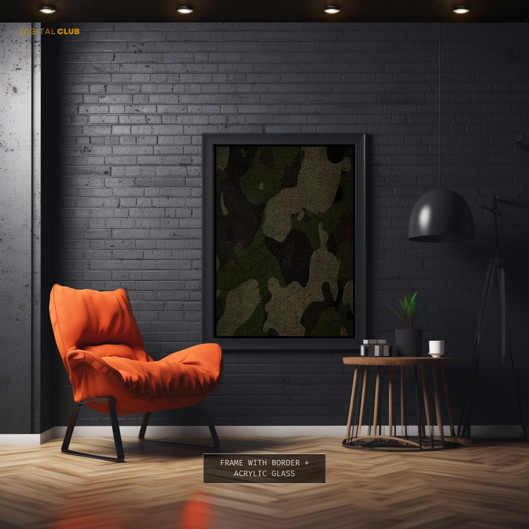 Army Green Pattern Premium Wall Art