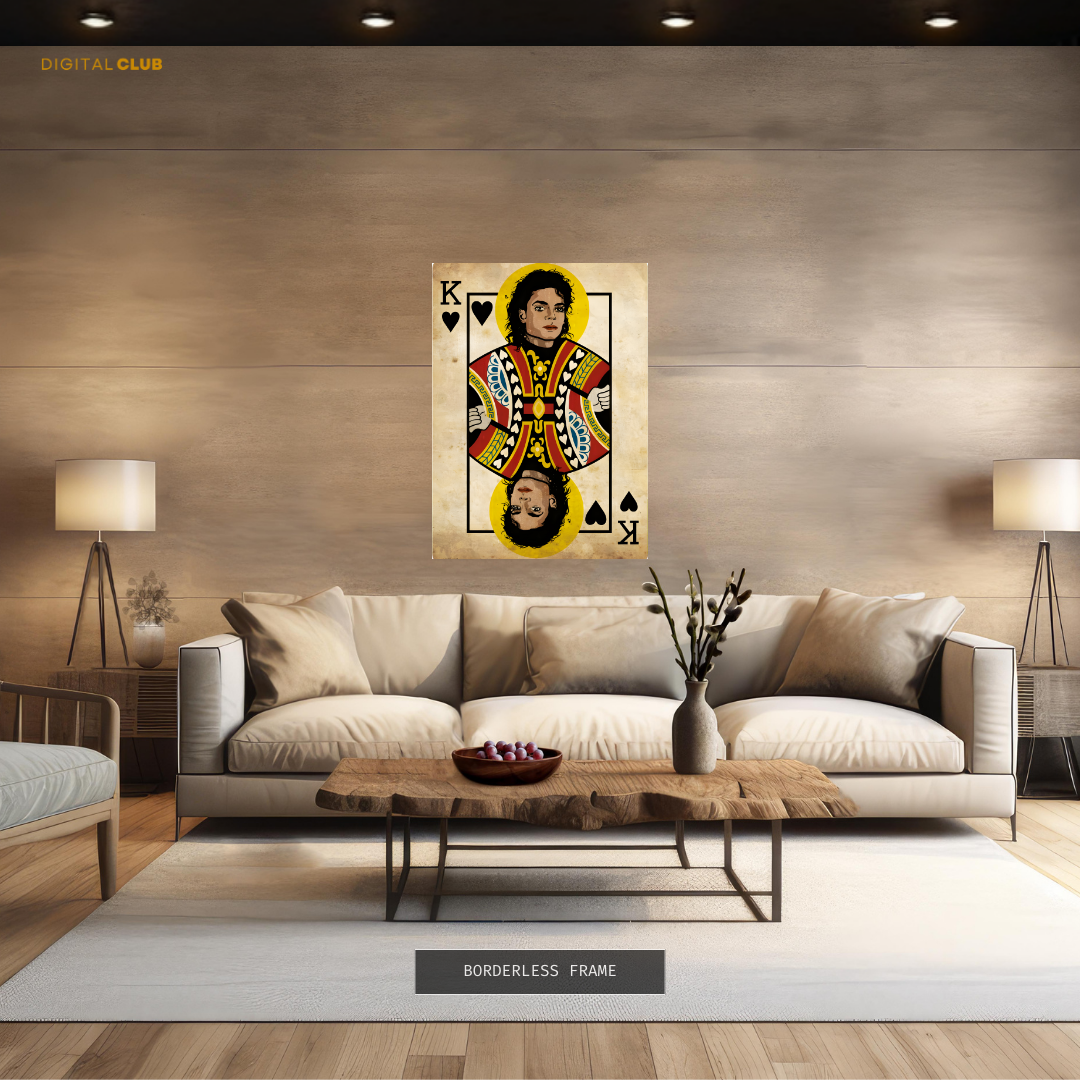 Michael Jackson King Poker Premium Wall Art