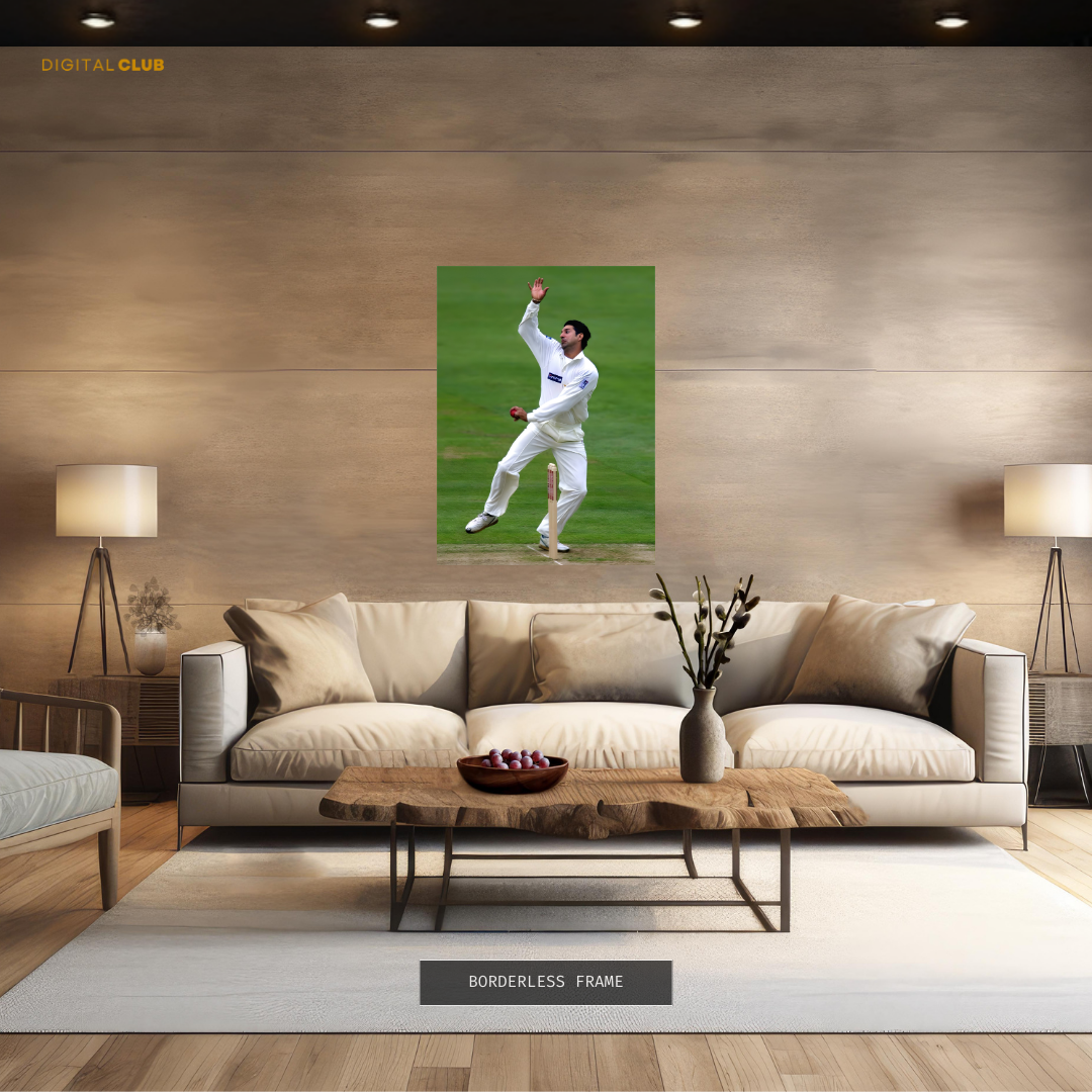 Wasim Akram Pakistan Cricket Premium Wall Art