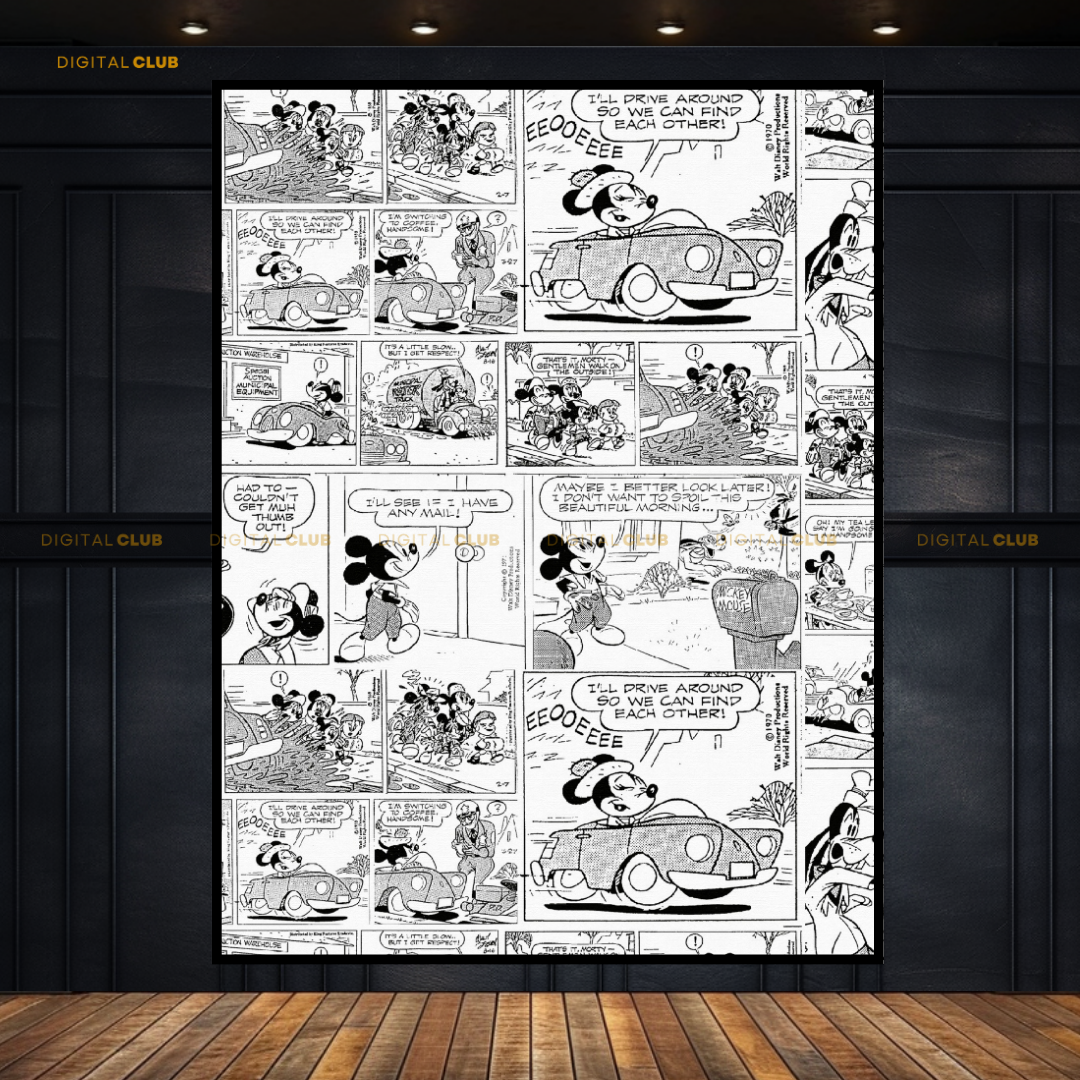 Mickey Mouse - Seamless Pattern 8 - Premium Wall Art