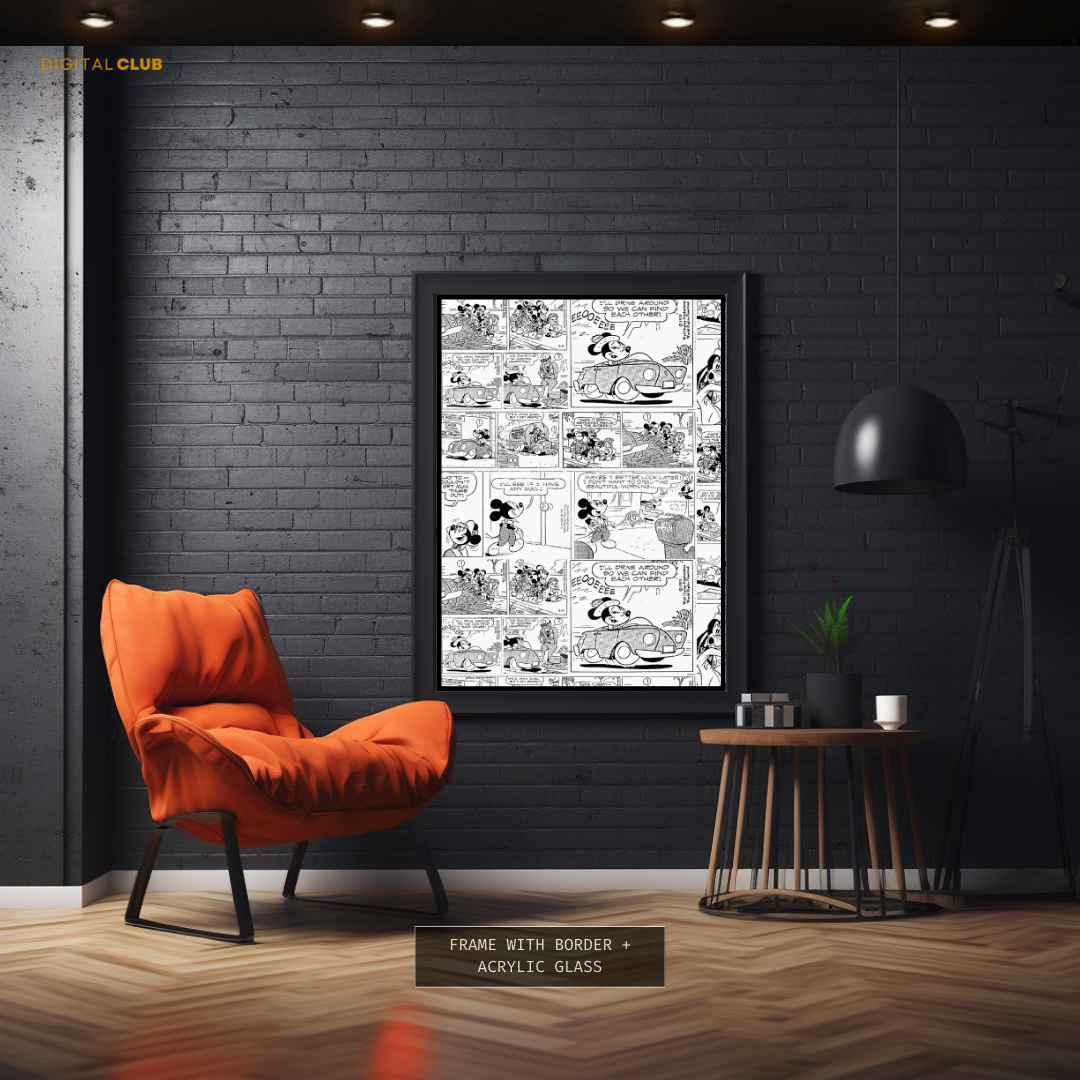 Mickey Mouse - Seamless Pattern 8 - Premium Wall Art