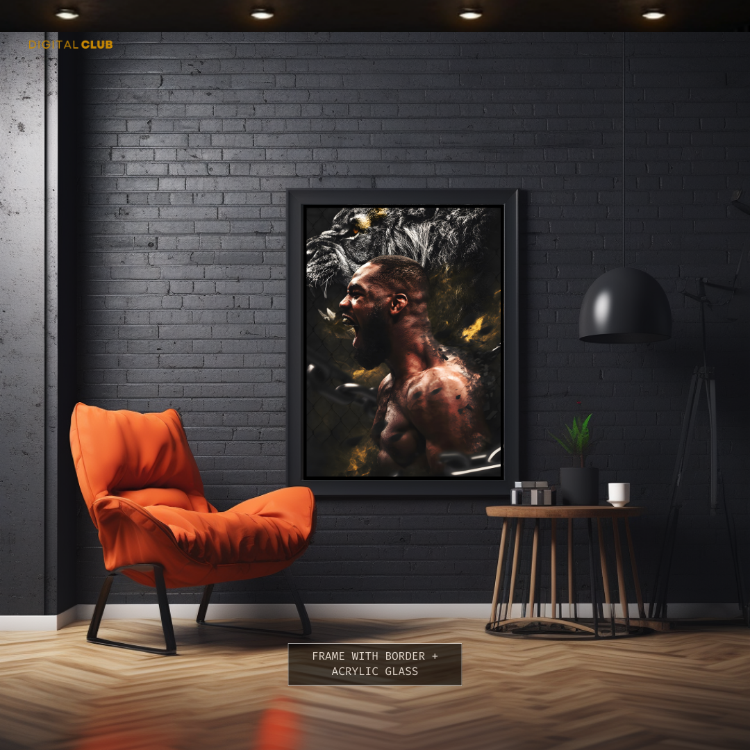 Jon Jones UFC Fighter MMA Premium Wall Art