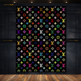 Louis Vuitton Coloured Pattern Premium Wall Art