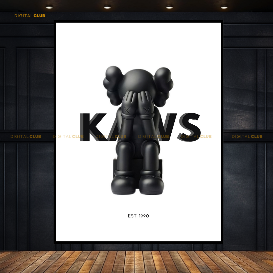 Kaws Figurine Sitting Premium Wall Art