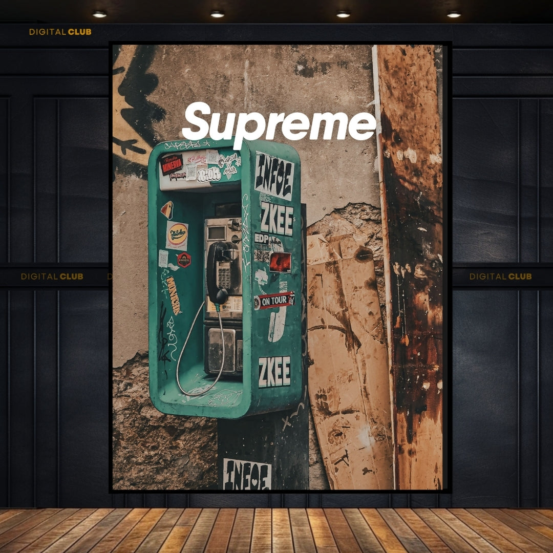 Supreme Phone Vintage - Premium Wall Art