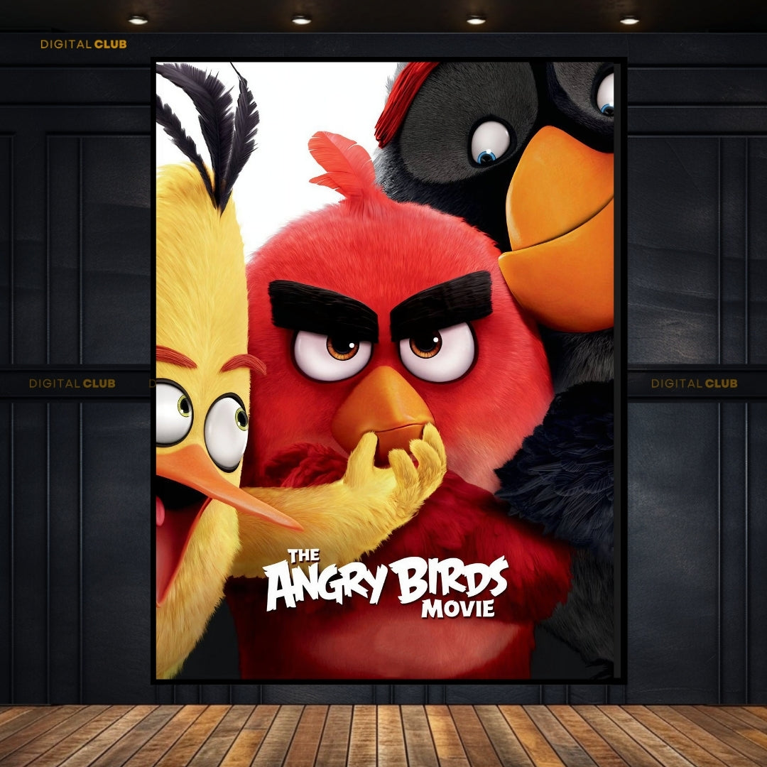 Angry Bird Animated Cartoon Movie- Premium Wall Art