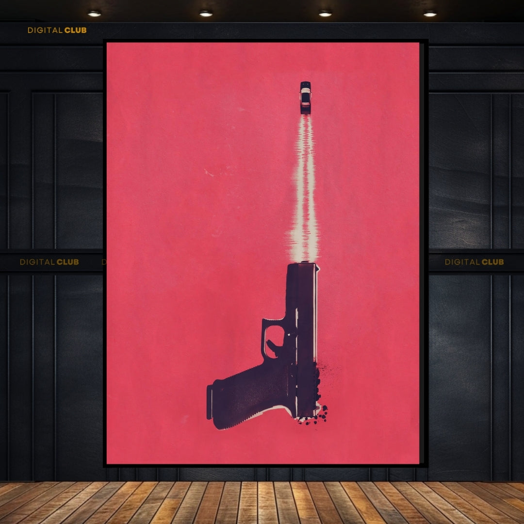 Baby Driver Gun - Premium Wall Art