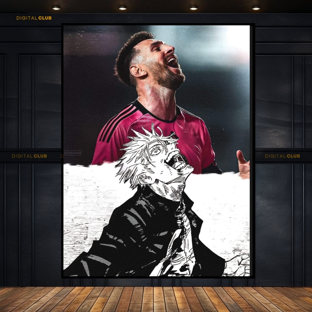 Messi X Jujutsu - Football - Premium Wall Art