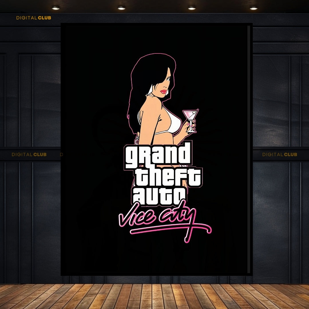 GTA Vice City - Gaming -Premium Wall Art