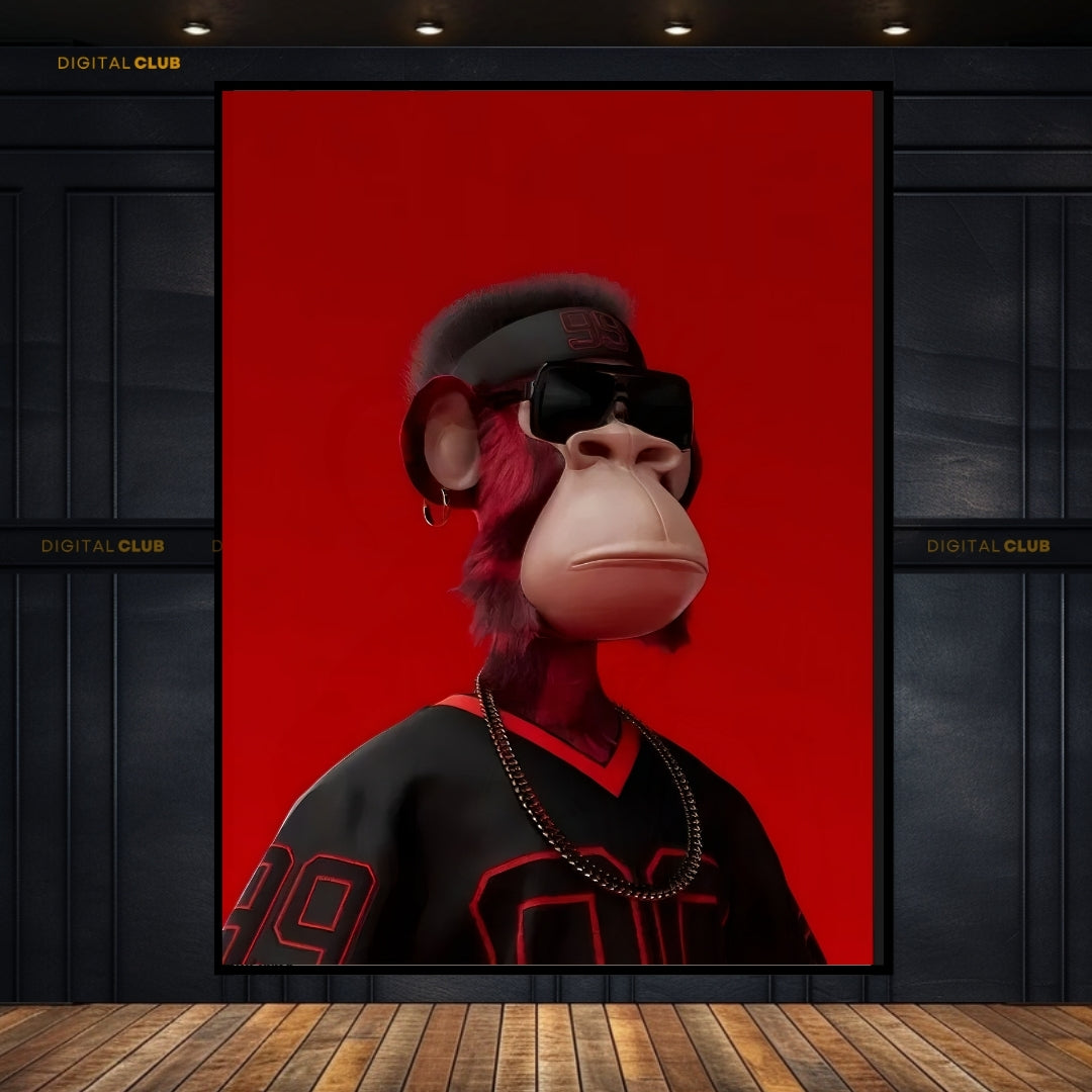 Ape Red NFT - Premium Wall Art