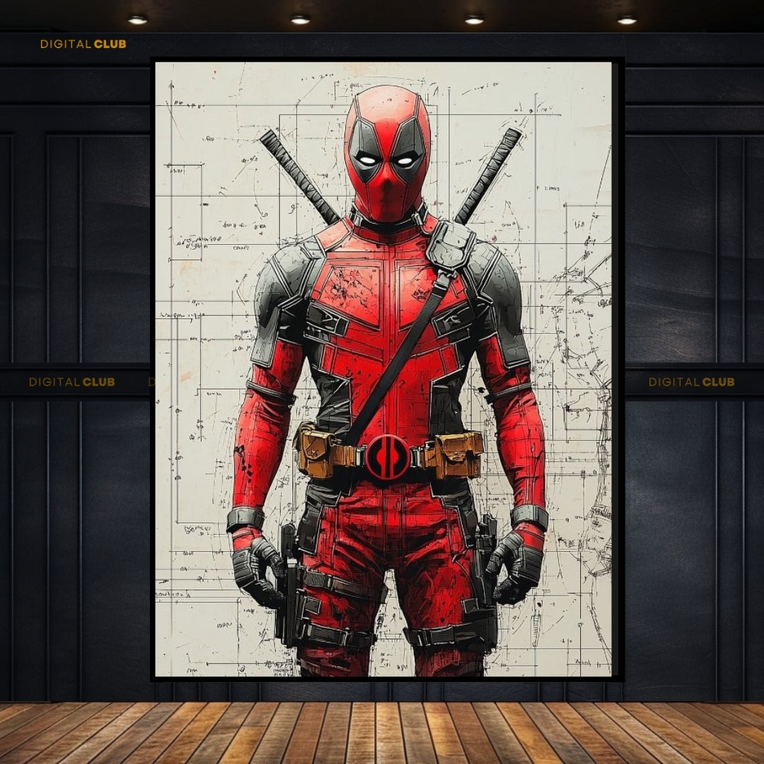 DEADPOOL GRAPHICS - Premium Wall Art