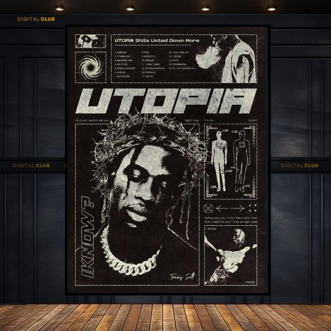 Travis Scott - Utopia Music - Premium Wall Art