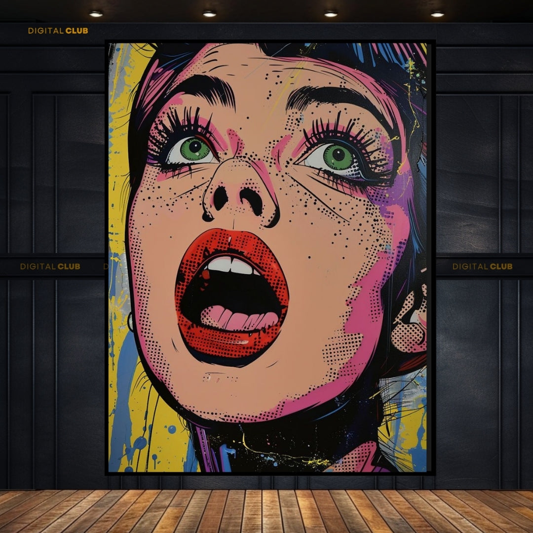 Cannot Wait Girl- Pop Art- Premium Wall Art