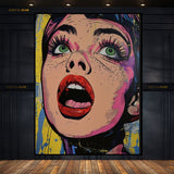 Cannot Wait Girl- Pop Art- Premium Wall Art