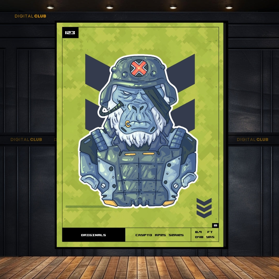 Army Ape NFT - Premium Wall Art