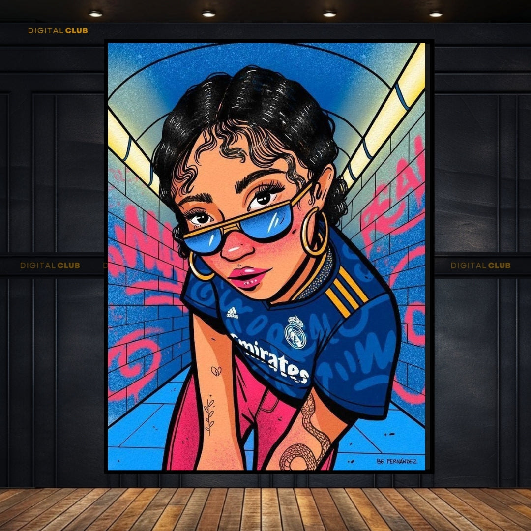 Pop Girl Artwork- Premium Wall Art