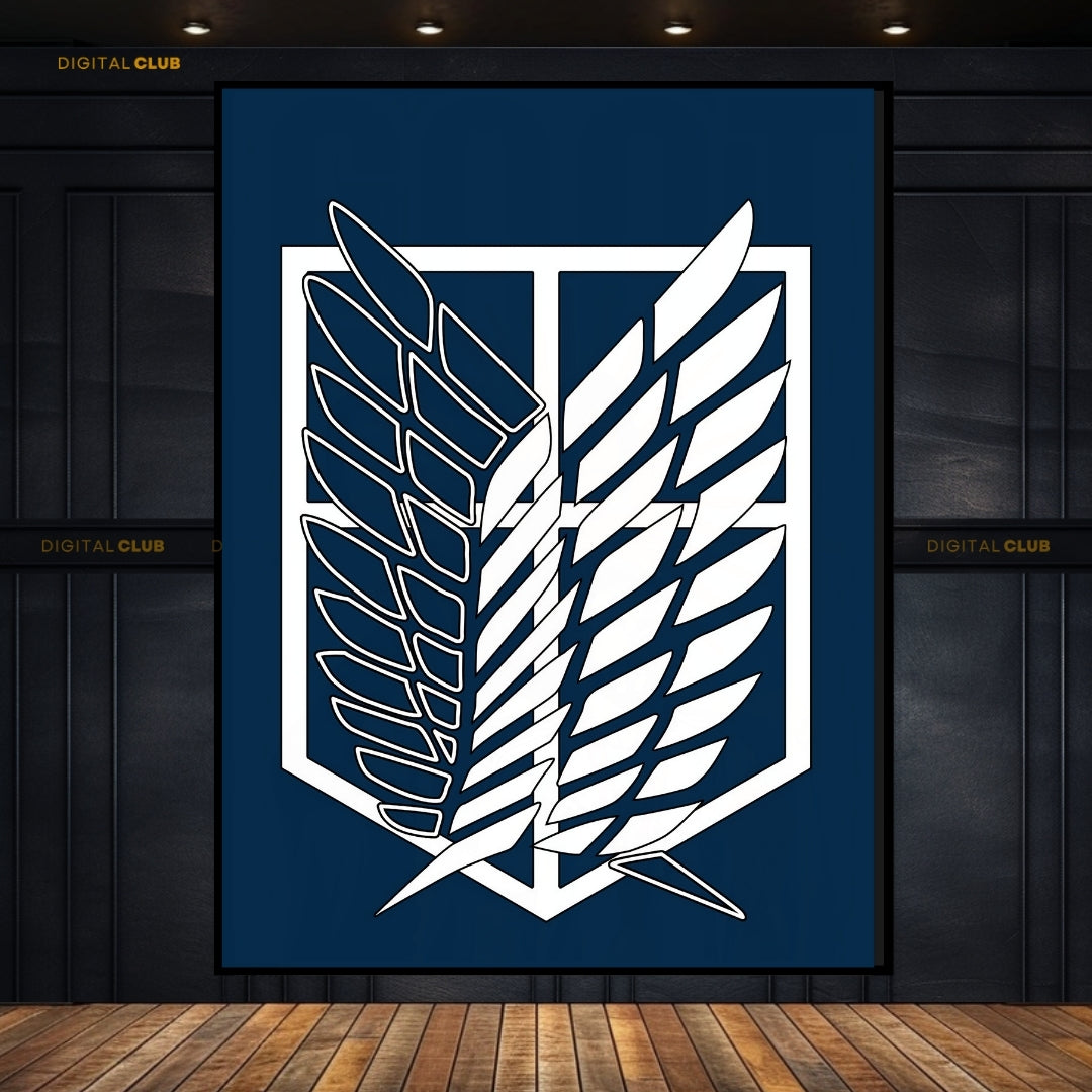 Attack On Titan Logo- Anime- Premium Wall Art