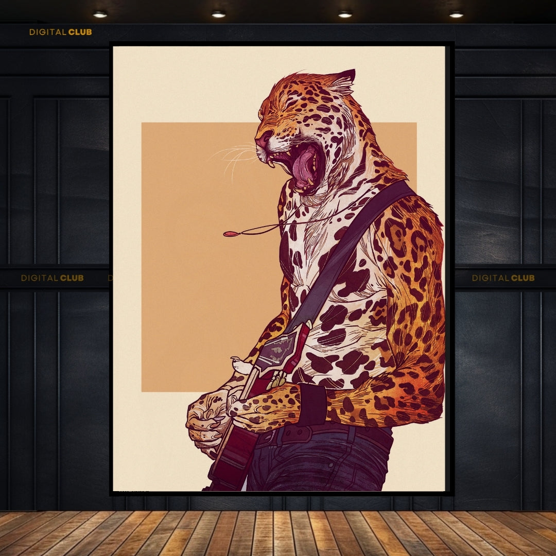 Tiger Man Artwork - Premium Wall Art