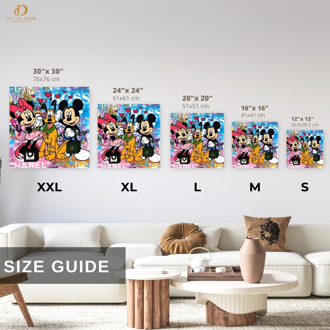 Mickey & Friends - POP ART - Square Wall Art