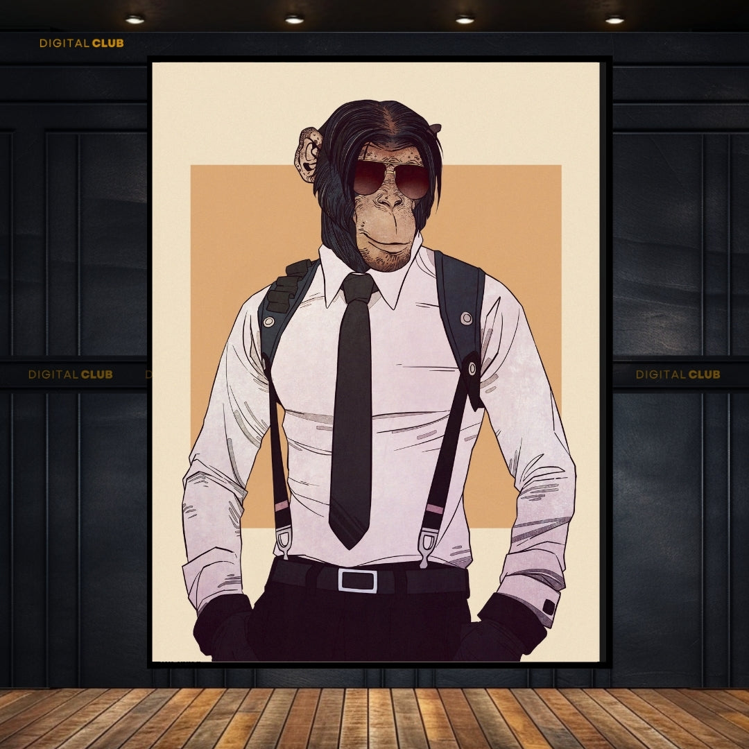 Monkey Man Detective - Premium Wall Art