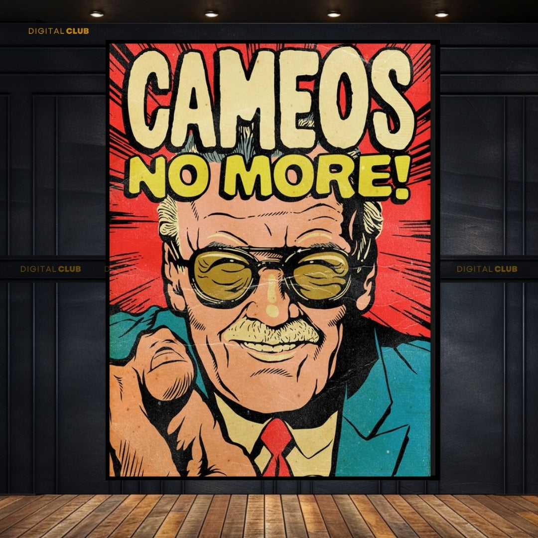 Stan Lee-Cameos No More- Premium Wall Art