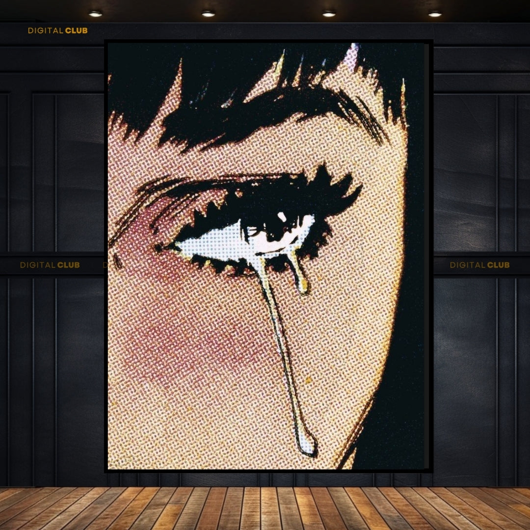 Girl Tears - Pop Art- Premium Wall Art