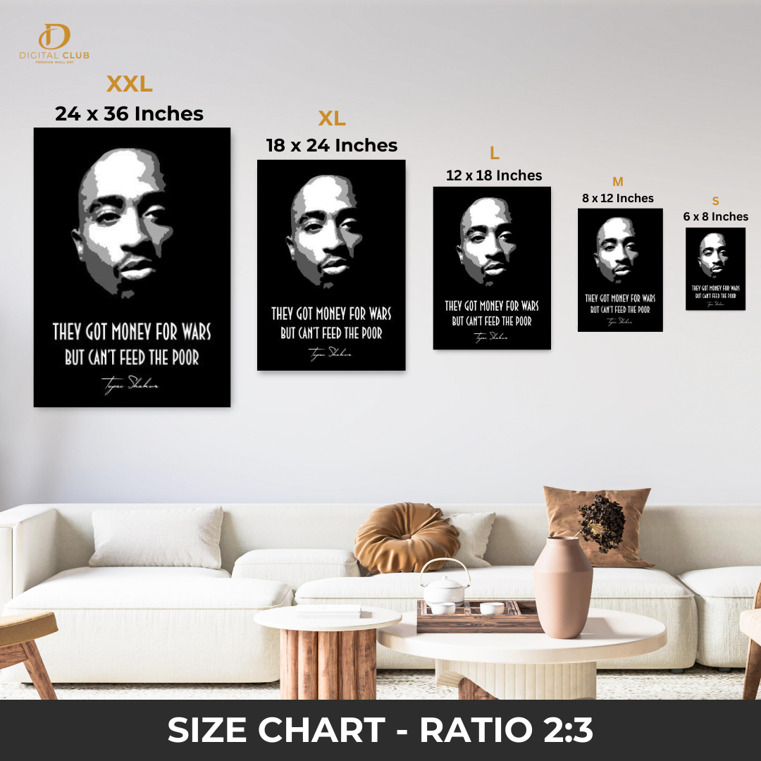 Tupac Shakur - Quote - Premium Wall Art