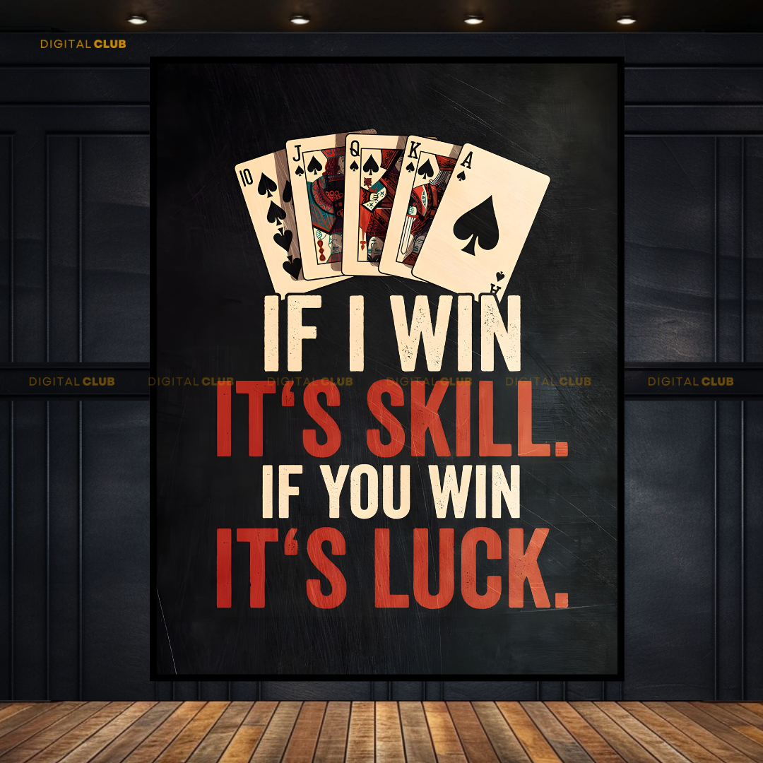 Poker Quote Premium Wall Art