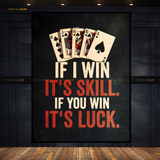 Poker Quote Premium Wall Art