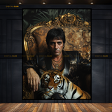 Scarface Alpacino Tiger Premium Wall Art