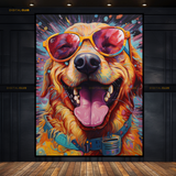 Dog High on Weed - Animal & Wildlife Premium Wall Art