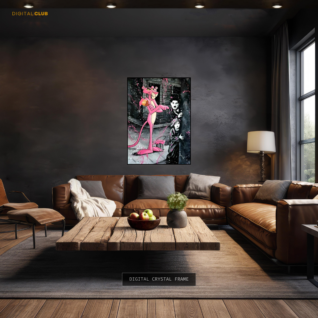 Pink Panther & Charlie Premium Wall Art