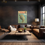 Zidane 2 - Football - Premium Wall Art