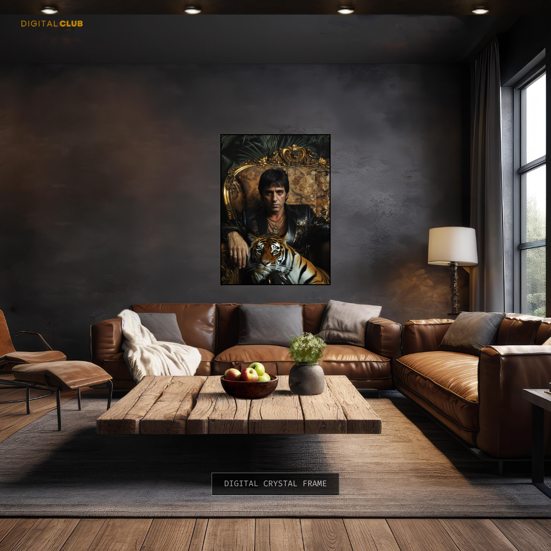 Scarface Alpacino Tiger Premium Wall Art