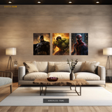 Marvel Super Heroes - 3 Panel Wall Art