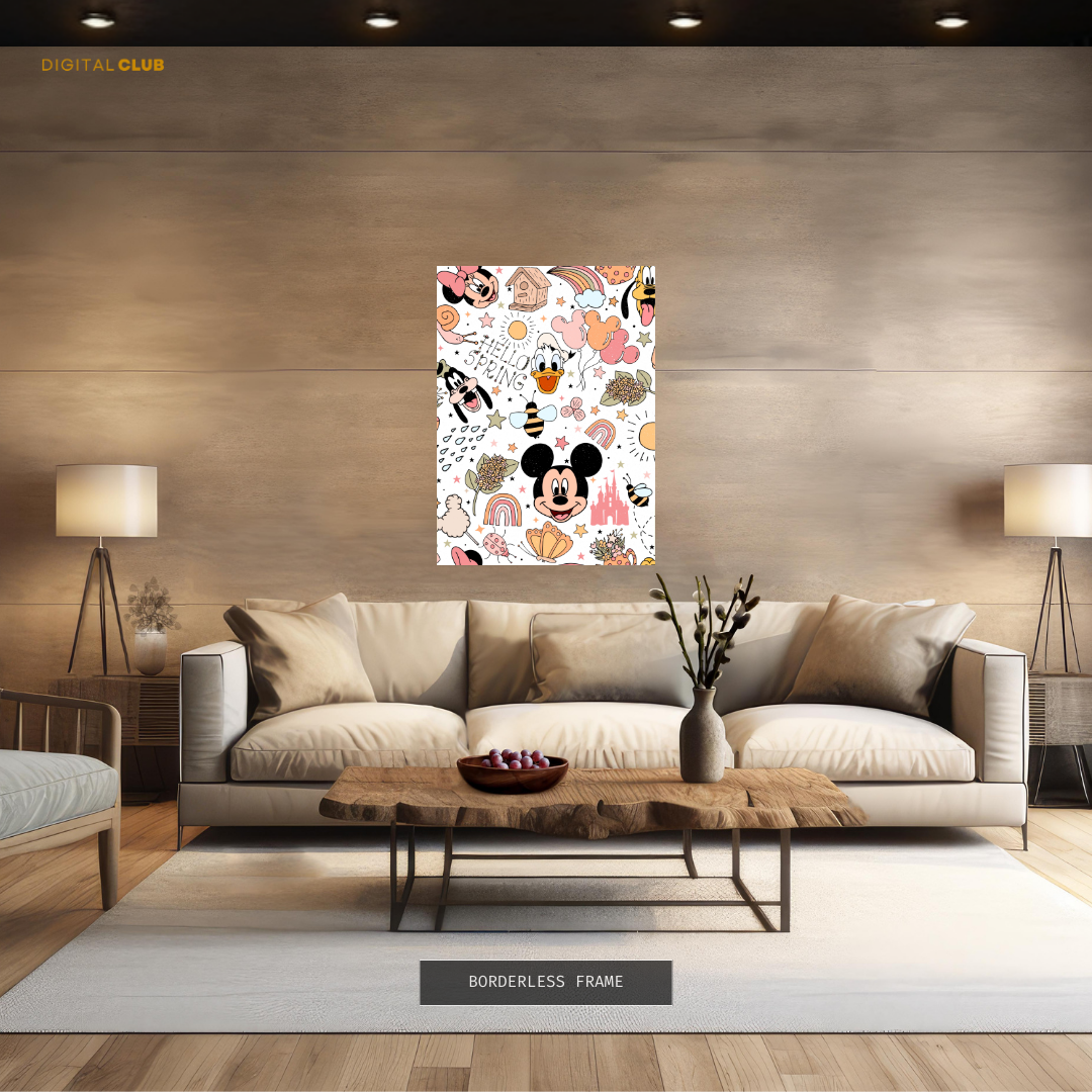 Mickey Mouse - Seamless Pattern 10 - Premium Wall Art