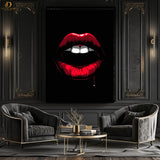 Red Lips Artwork- Premium Wall Art