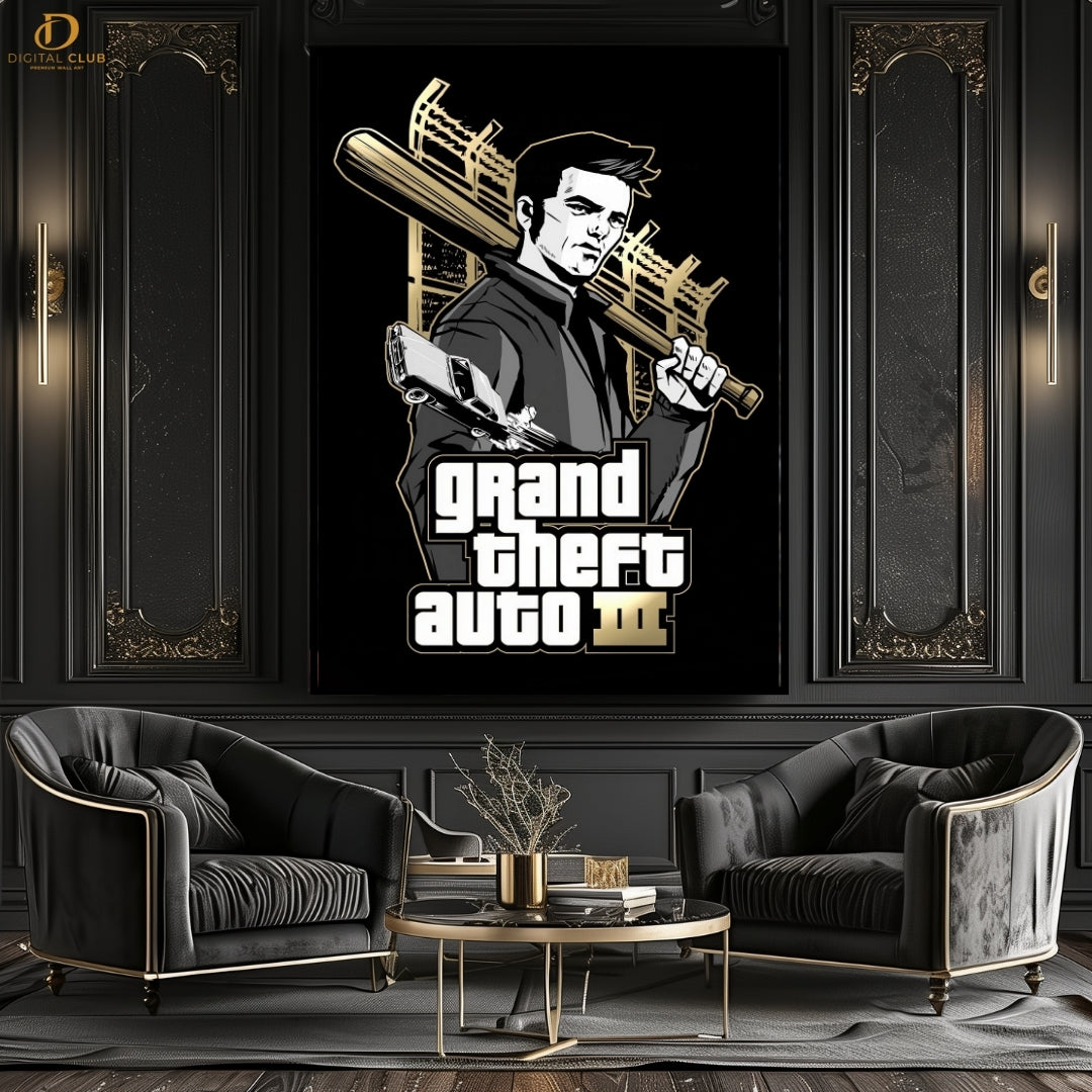 GTA 3 - Gaming -Premium Wall Art