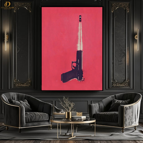 Baby Driver Gun - Premium Wall Art