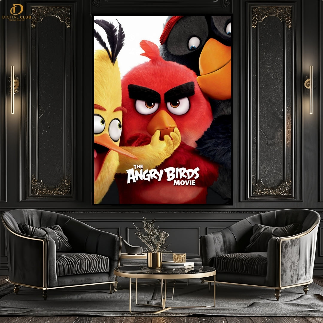 Angry Bird Animated Cartoon Movie- Premium Wall Art