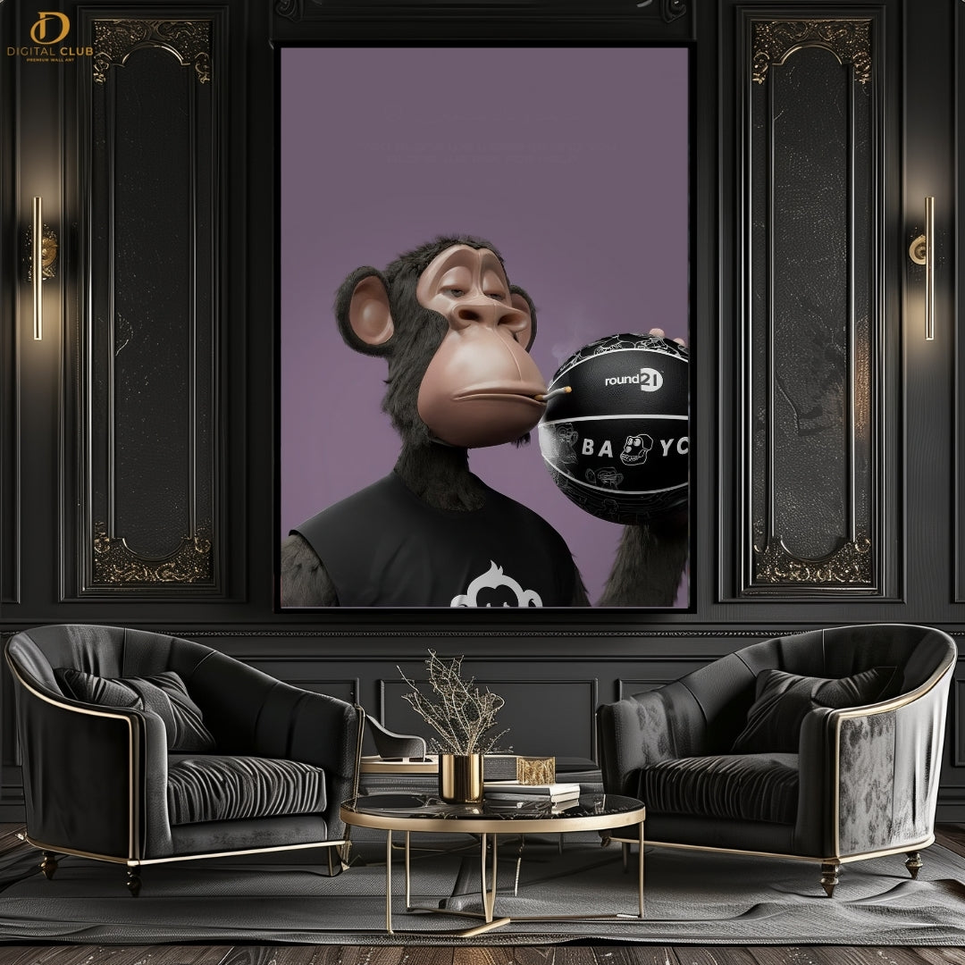 Ape BasketBall NFT - Premium Wall Art