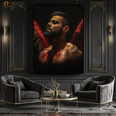 Devil Virat Kholi - Cricket - Premium Wall Art