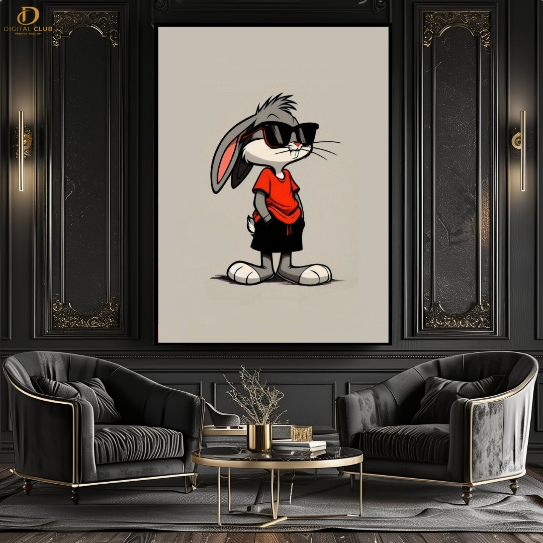 Bunny Cartoon- Premium Wall Art