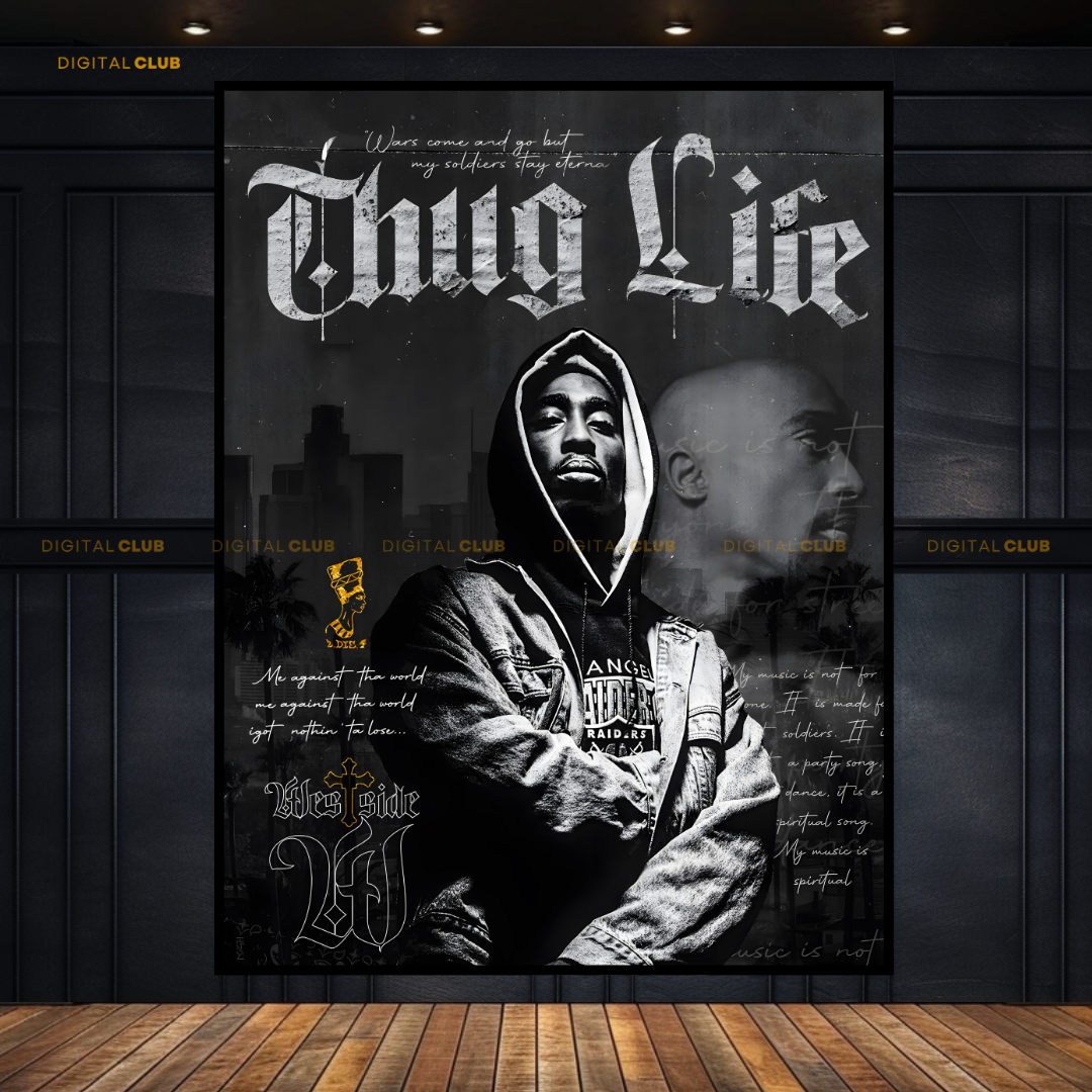 Tupac - Thug Life - Premium Wall Art