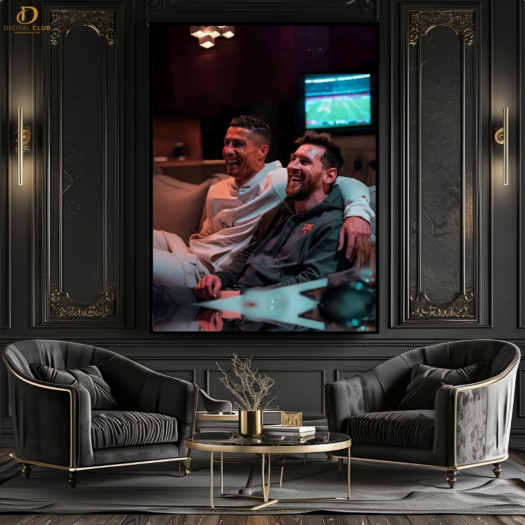 Messi X Ronaldo - Football - Premium Wall Art