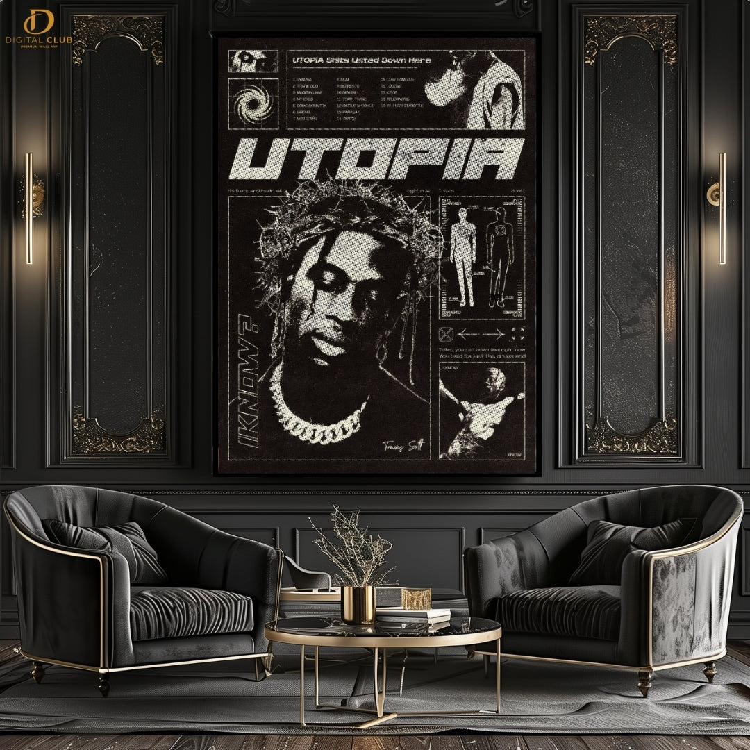 Travis Scott - Utopia Music - Premium Wall Art