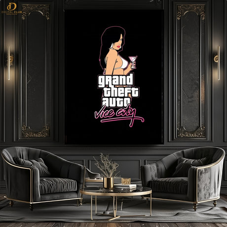 GTA Vice City - Gaming -Premium Wall Art