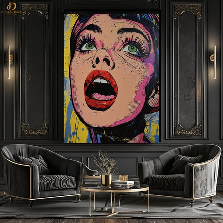 Cannot Wait Girl- Pop Art- Premium Wall Art