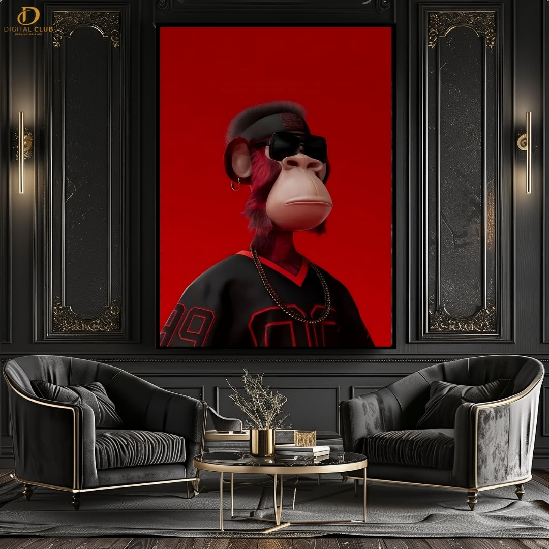 Ape Red NFT - Premium Wall Art